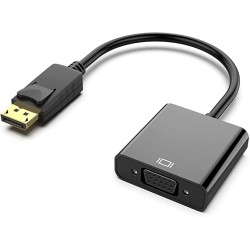 HDMI to VGA, Gold-Plated HDMI to VGA Adapter (Male to Female) for Computer, Desktop, Laptop, PC, Monitor, Projector, HDTV, Chromebook, Raspberry Pi, Roku, Xbox and More - Black